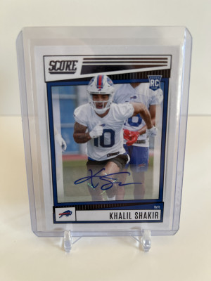 2022 Panini Score Khalil Shakir RC Rookie Autograph Bills front